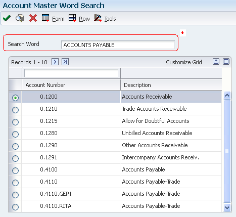 Account Master Word Search P0901WS