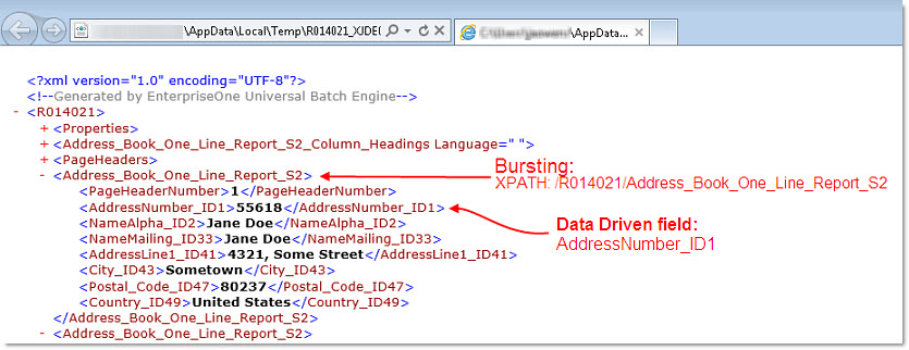 XML Output