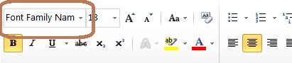 Font Family Name