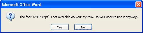 Warning Message