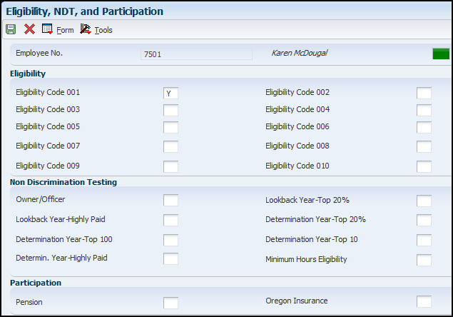 Eligibility and NDT