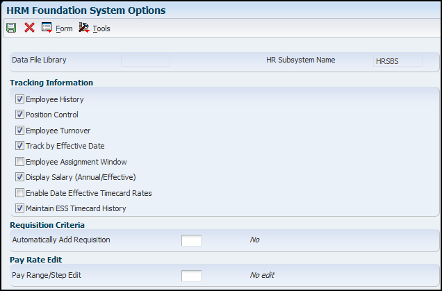 HRM System Options