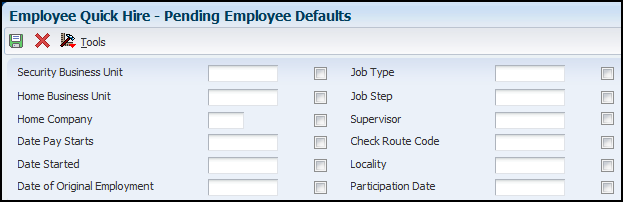 Pending Employee Defaults