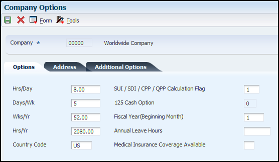 Company Options