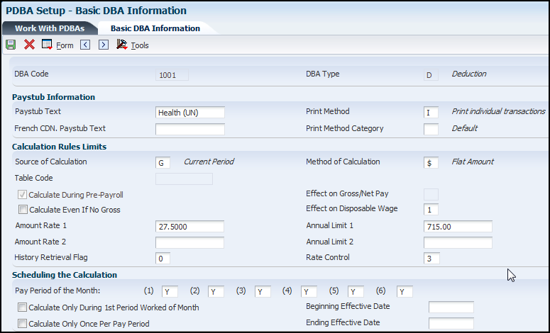 Basic PDBA Information