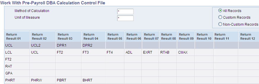 DBA calc