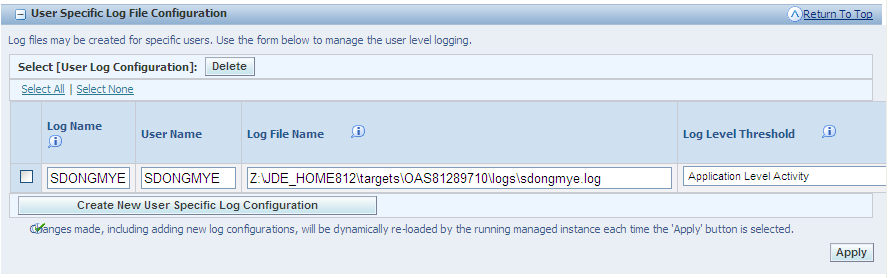 E1 User Name