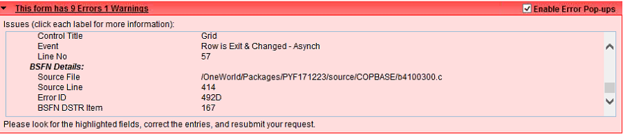 Error Detail