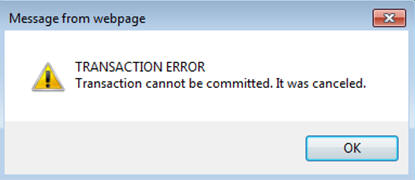Error Screen