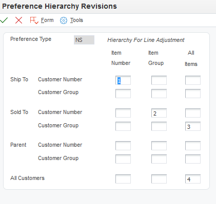 Adjustment Definitoon screen hierarchy1