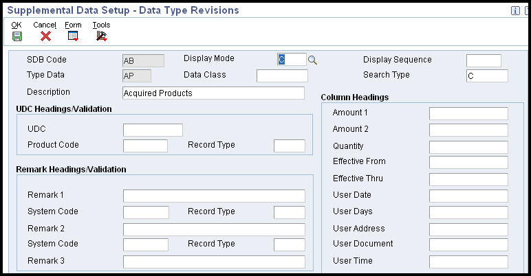 Data Type Revisions