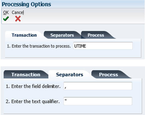 Processing Option