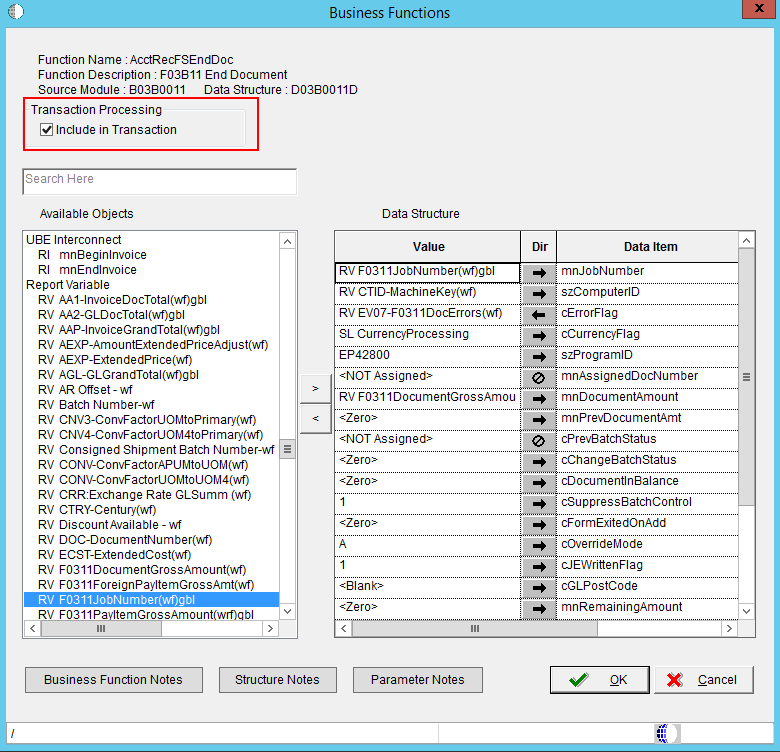 Include BSFN in transaction