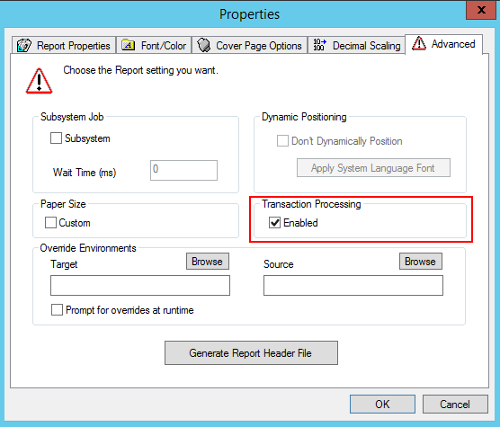Enabling Transaction Processing in RDA